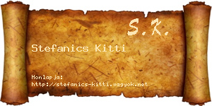 Stefanics Kitti névjegykártya