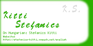 kitti stefanics business card